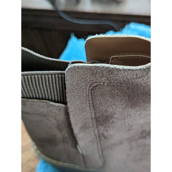 NWOT Hey Girl Pull On Tan Faux Suede Boots Sz 11 - Picture 7 of 8